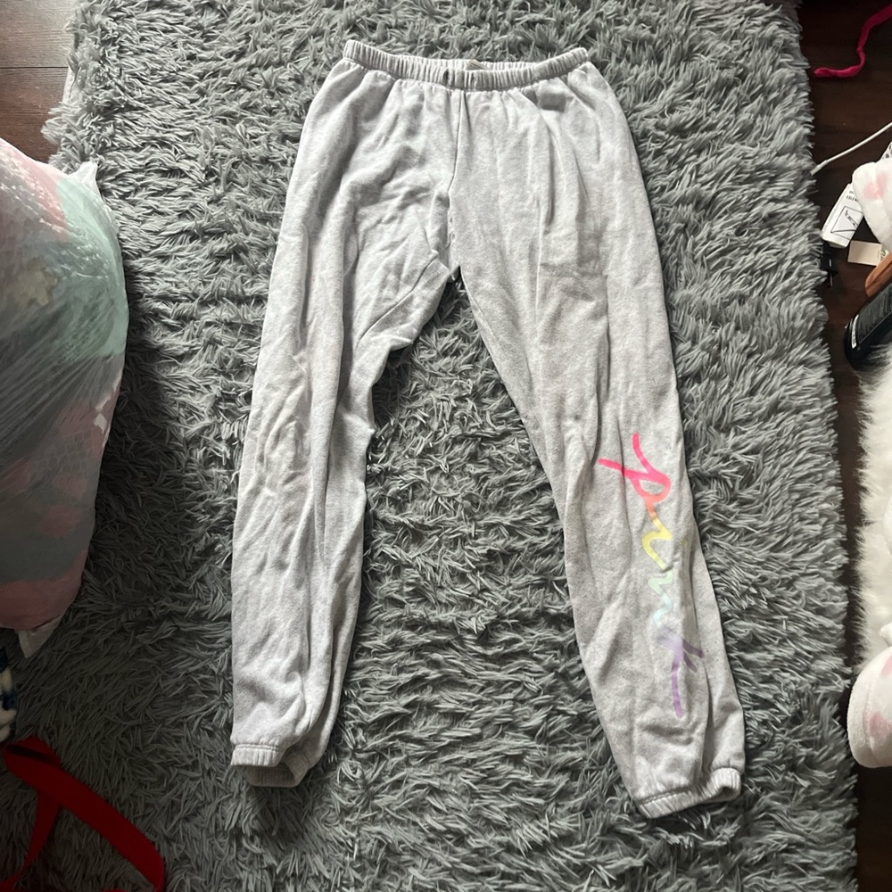 PINK Victoria's Secret Gray Jogger Sweatpants with Tapered Ankle